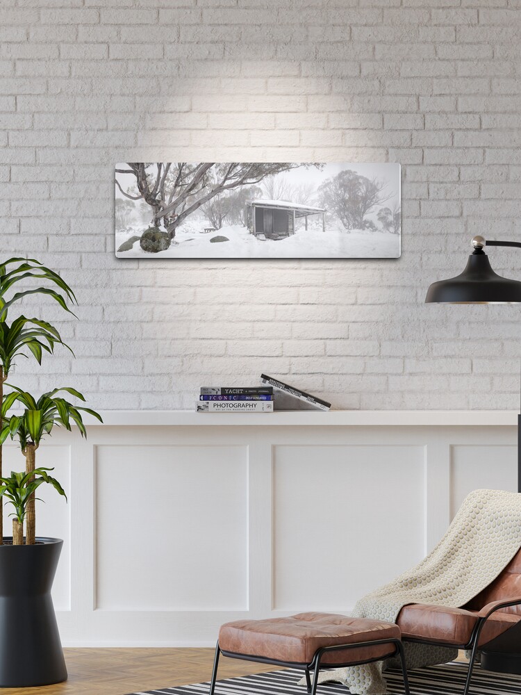 Thumbnail 1 of 4, Metal Print, Pretty Valley Hut, Falls Creek, Victoria, Australia designed and sold by Chockstone.