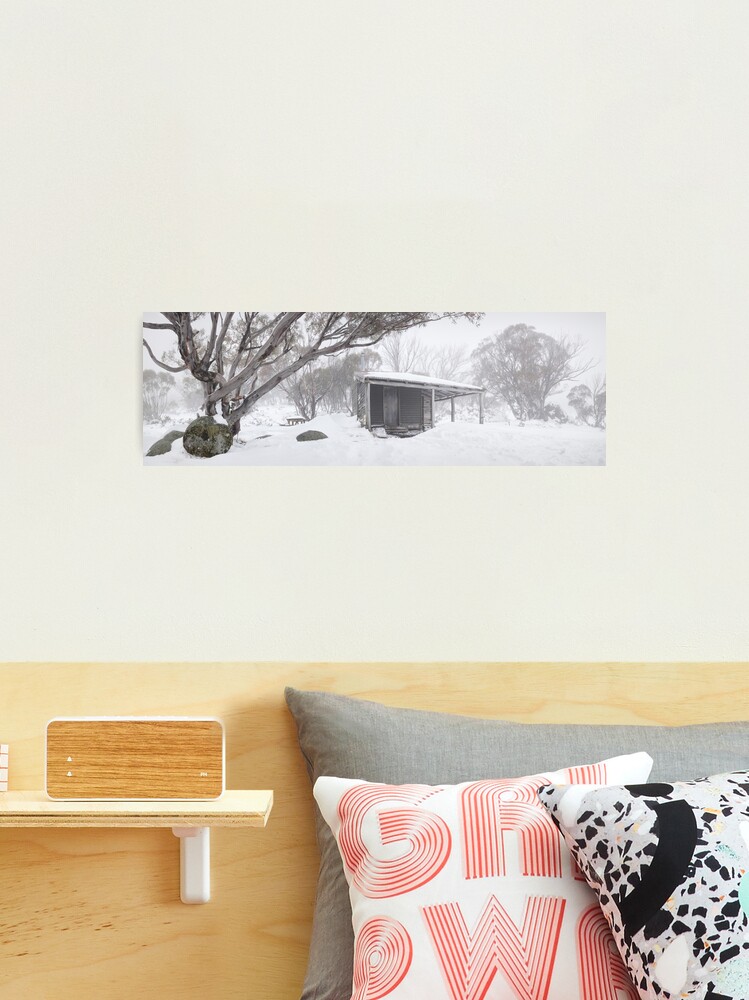 Thumbnail 2 of 3, Photographic Print, Pretty Valley Hut, Falls Creek, Victoria, Australia designed and sold by Chockstone.