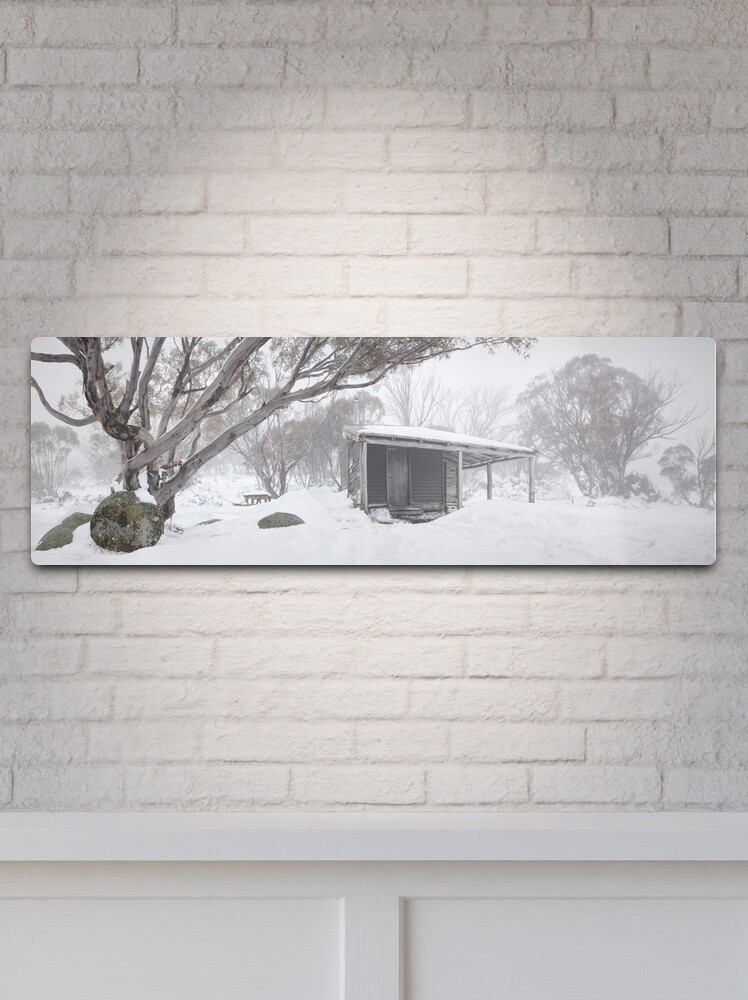 Thumbnail 2 of 4, Metal Print, Pretty Valley Hut, Falls Creek, Victoria, Australia designed and sold by Chockstone.