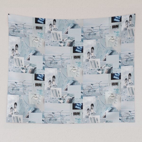Item preview, Blue Aesthetic Photo Collage designed and sold by stickerdesignss.