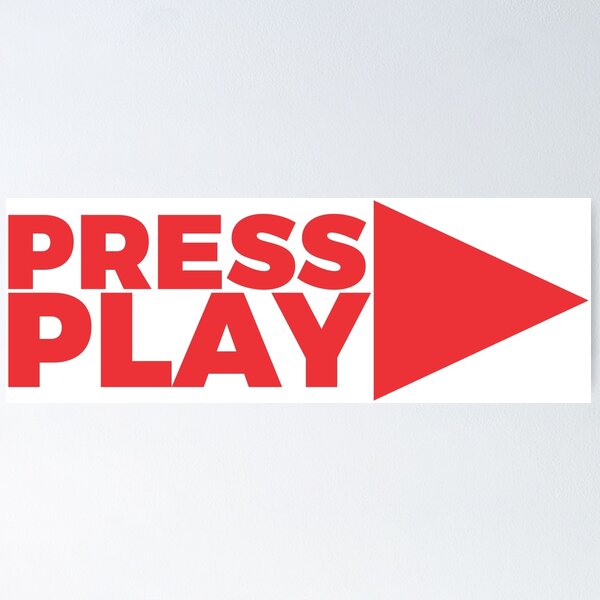 Item preview, Press play button Red designed and sold by LynksArts.