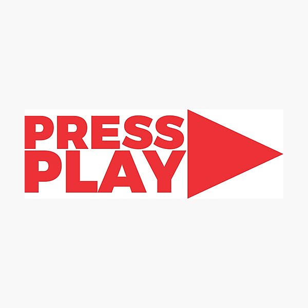 Item preview, Press play button Red designed and sold by LynksArts.