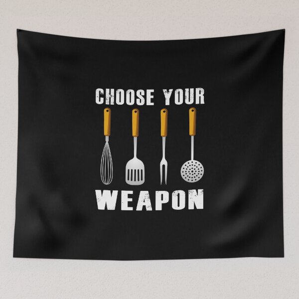Item preview, Choose Your Weapon Cooking Design designed and sold by mistergoodiez.