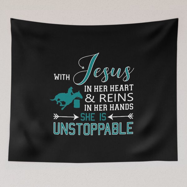 Item preview, With Jesus In Her Heart & Reins In Her Hands She Is graphic designed and sold by nikkidawn74.