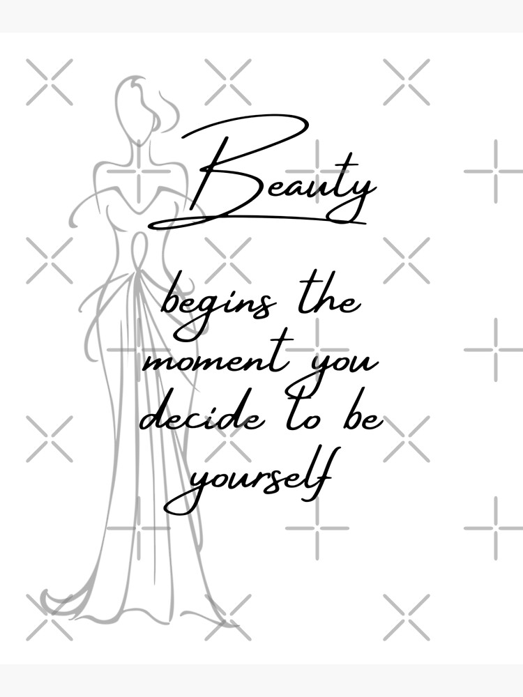 Beauty Beings The Moment You Decide To Be Yourself Coco Chanel Inspired  Mounted Print for Sale by ricknosis