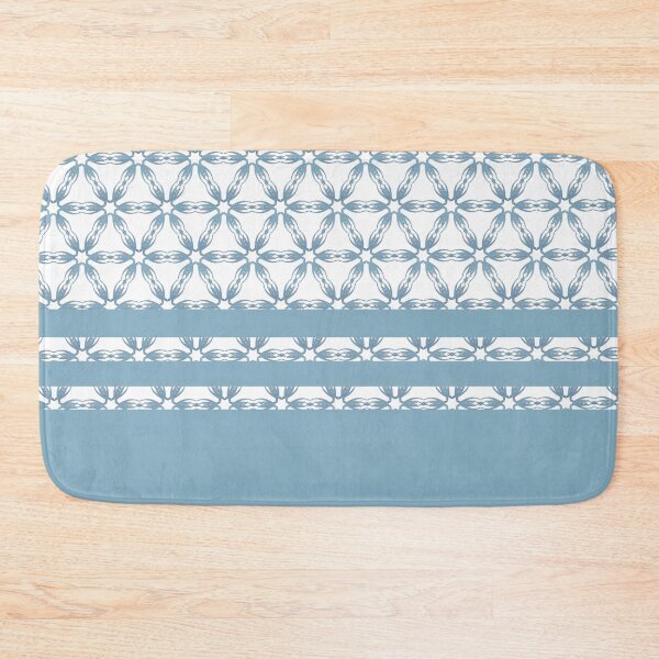 Item preview, Blue Jeans Star Pattern with co-ordinating stripes on a cool white background  designed and sold by PetaJaneHome.
