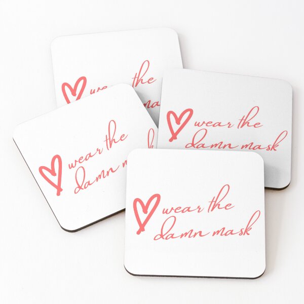Item preview, Wear the damn mask with heart designed and sold by Nicola Leyh.