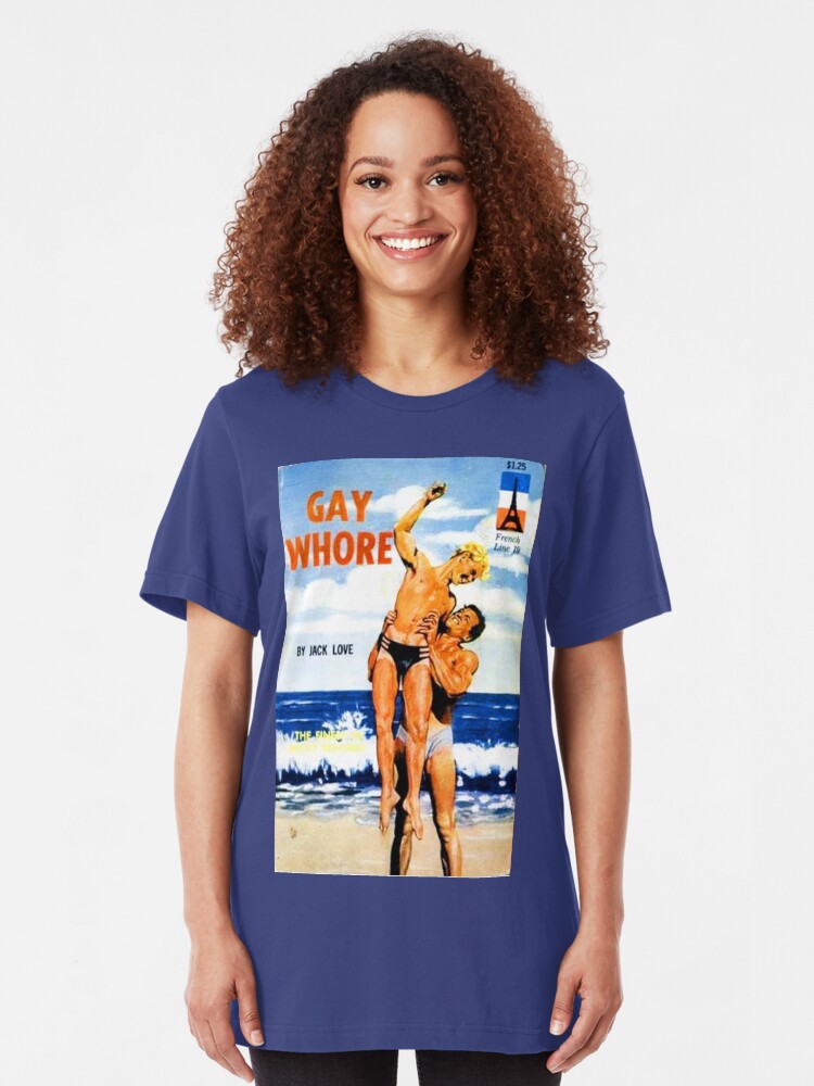 Alternate view of "Gay Whore" Slim Fit T-Shirt