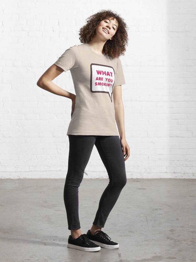Alternate view of WHAT ARE YOU SMOKIN'? Dunkin Parody Essential T-Shirt