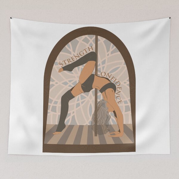 Item preview, Strength and Confidence - Pole Fitness Tan designed and sold by SmirkingDesigns.