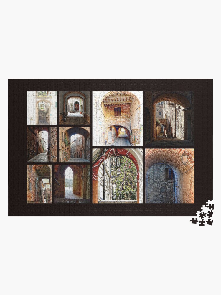 Thumbnail 1 of 2, Jigsaw Puzzle, Italian Archways Collage designed and sold by ShannathShima.