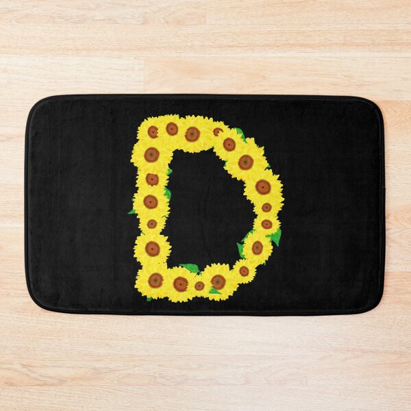 Item preview, Sunflowers Initial Letter D (Black Background) designed and sold by ArtByLM.