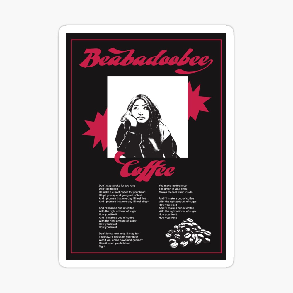 Beabadoobee Coffee Lyrics Poster By Carolyn Castro Redbubble