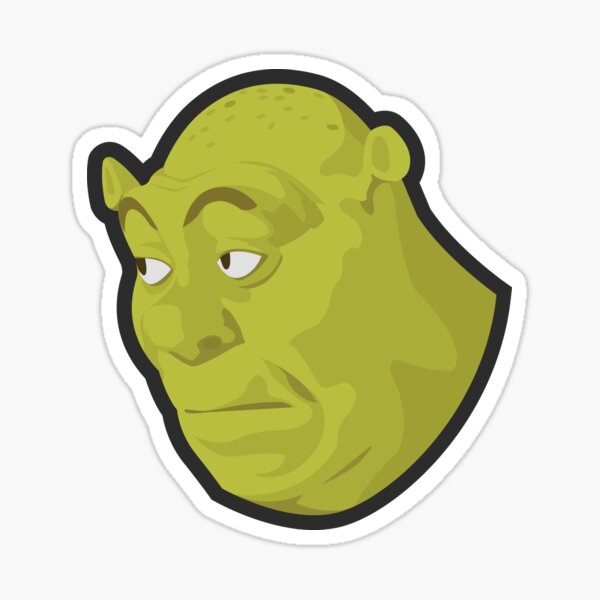 Shrek Text Stickers Redbubble - shrek face decal roblox foto