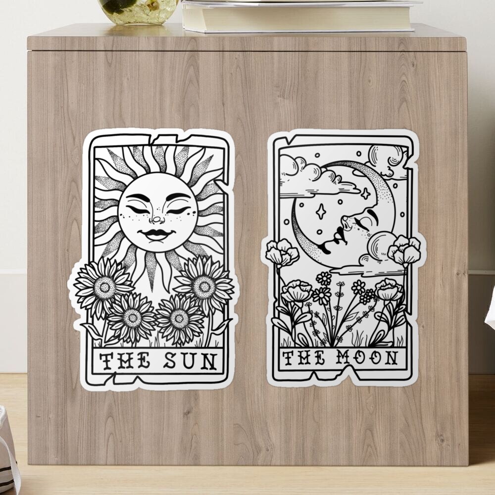 Sun and Moon Tarot Cards Sticker (EB Exclusive)