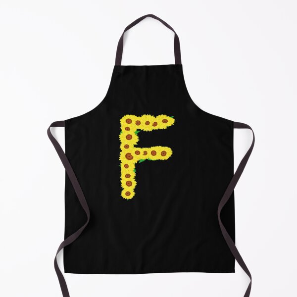 Item preview, Sunflowers Initial Letter F (Black Background) designed and sold by ArtByLM.