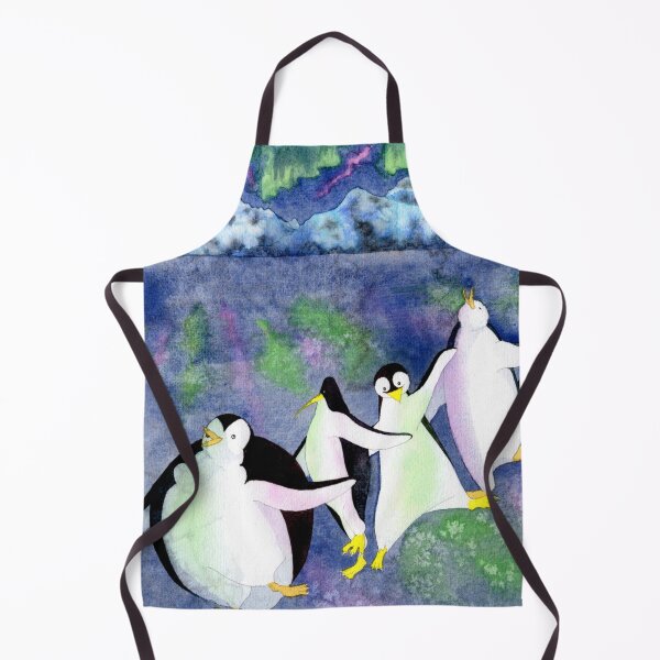 Item preview, Penguins Dancing Under the Aurora designed and sold by AuntieBetty.