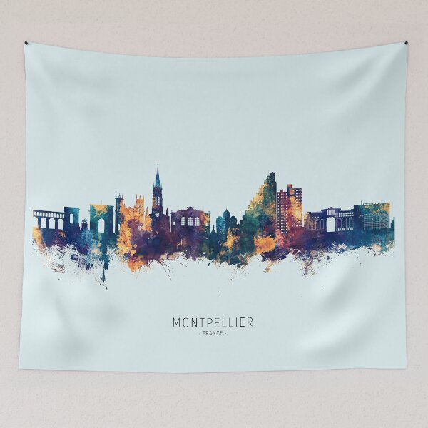 Item preview, Montpellier France Skyline designed and sold by ArtPrints.