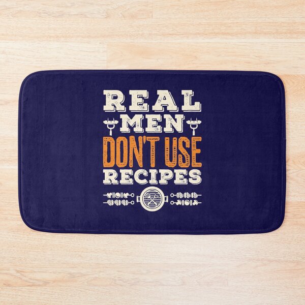 Item preview, Real Men Don't Use Recipes Funny Grilling Design designed and sold by jaygo.