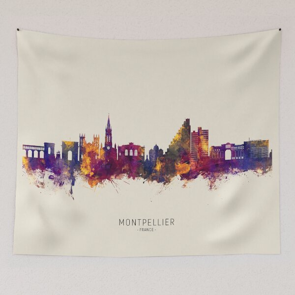 Item preview, Montpellier France Skyline designed and sold by ArtPrints.