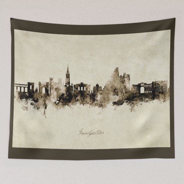 Item preview, Montpellier France Skyline designed and sold by ArtPrints.