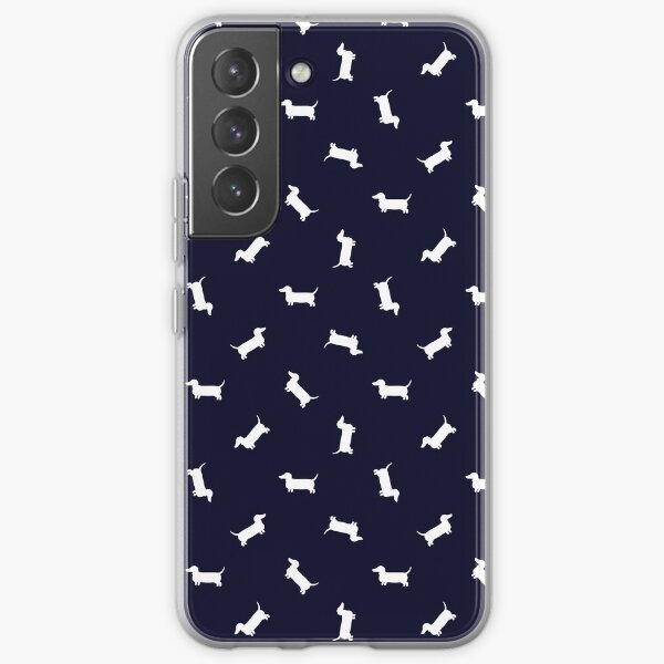 Dachshund Pattern - Navy Samsung Galaxy Soft Case