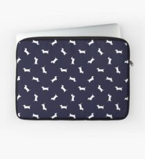 Dachshund Pattern - Navy Laptop Sleeve