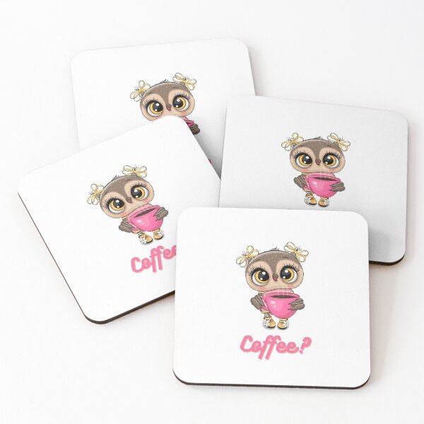 Item preview, Coffee Owl Cute Baby Girl Morning Breakfast Cup Drink Pink Design designed and sold by TheGreekGuy.