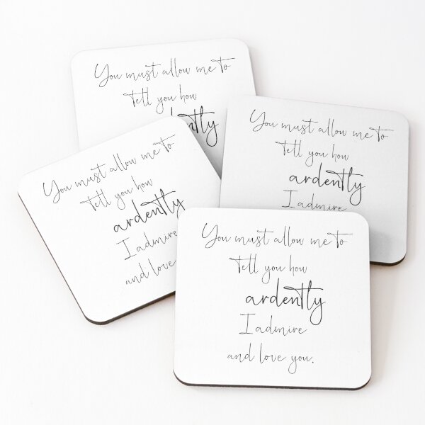 Item preview, How Ardently I Admire and Love You | Pride and Prejudice | Mr. Darcy designed and sold by RocketPunchSC.