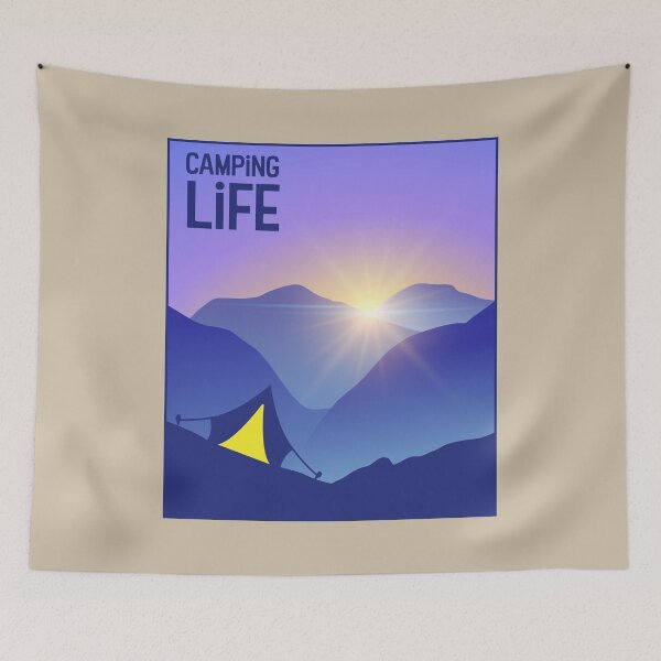 Item preview, Tent and the Mountain Sun - Camping Life designed and sold by pixelinga.
