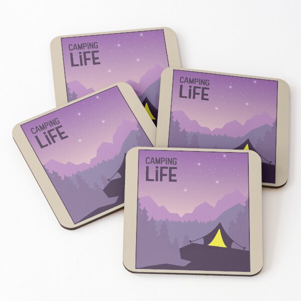 Item preview, Tent in the Purple Mountains - Camping Life designed and sold by pixelinga.