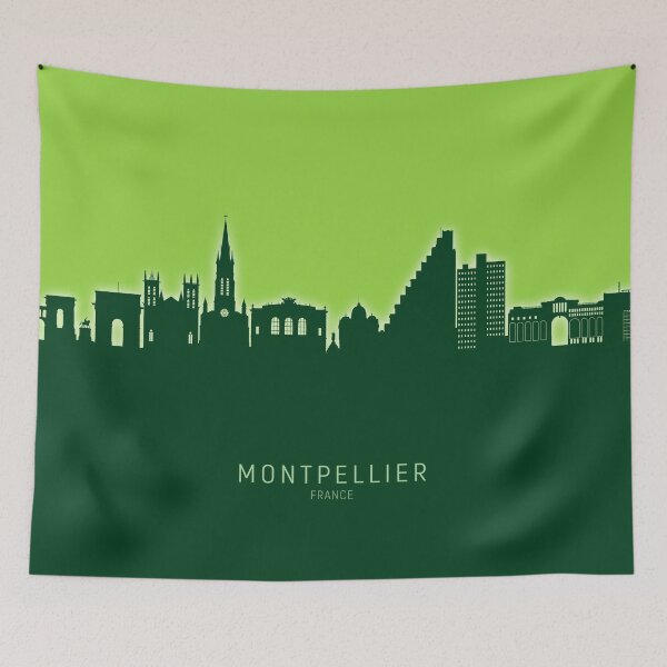 Item preview, Montpellier France Skyline designed and sold by ArtPrints.