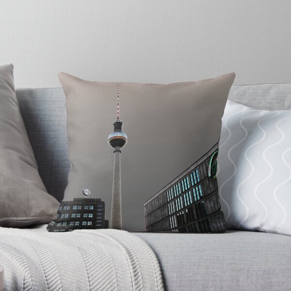 Berlin TV Tower - Berliner Fernsehturm Throw Pillow