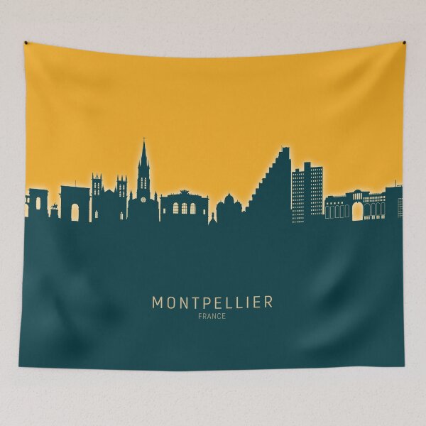 Item preview, Montpellier France Skyline designed and sold by ArtPrints.