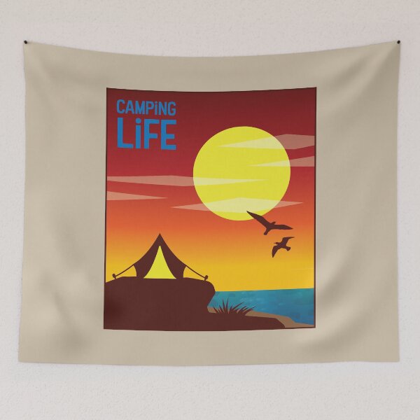 Item preview, Tent at the Seaside - Camping Life designed and sold by pixelinga.