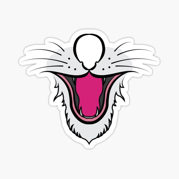 mouth cat Sticker