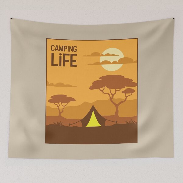 Item preview, Tent in the Savannah - Camping Life designed and sold by pixelinga.