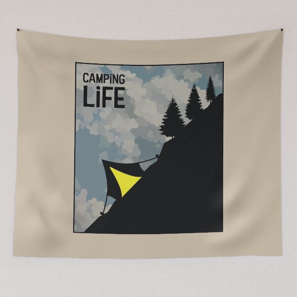 Item preview, Tent on a Hill - Camping Life designed and sold by pixelinga.