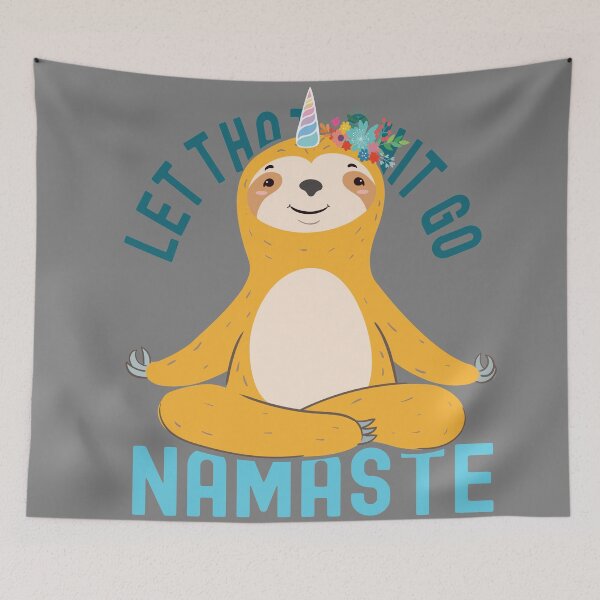 Item preview, cute namaste sloth unicorn yoga calm shirt   designed and sold by rangrafx.