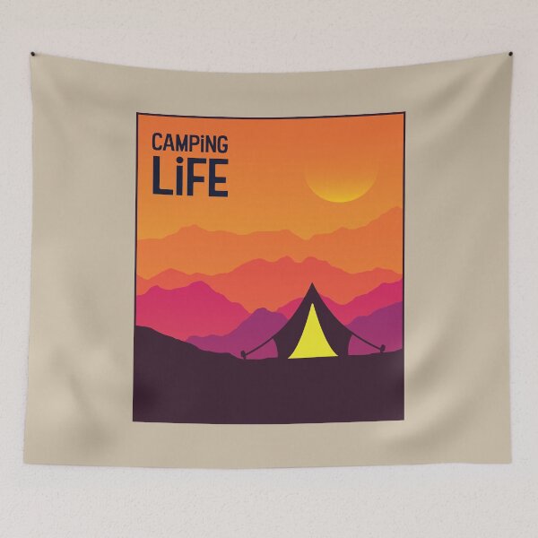 Item preview, Tent in the Hills - Camping Life designed and sold by pixelinga.