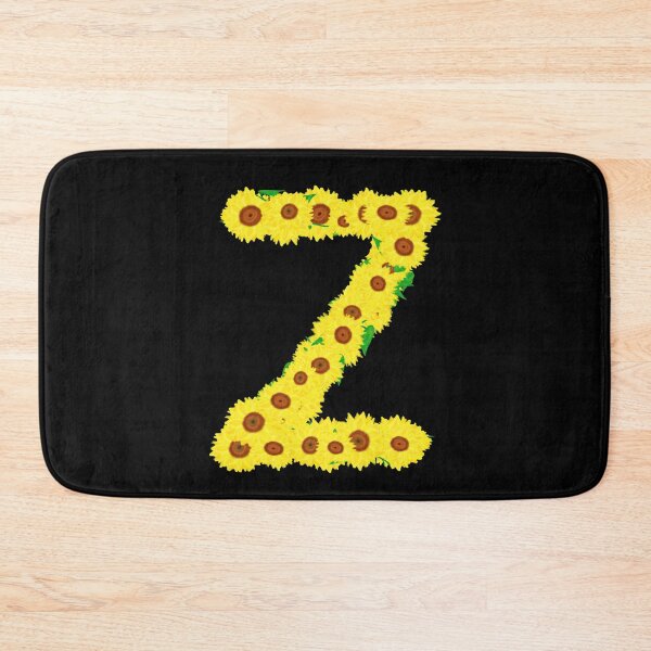 Item preview, Sunflowers Initial Letter Z (Black Background) designed and sold by ArtByLM.