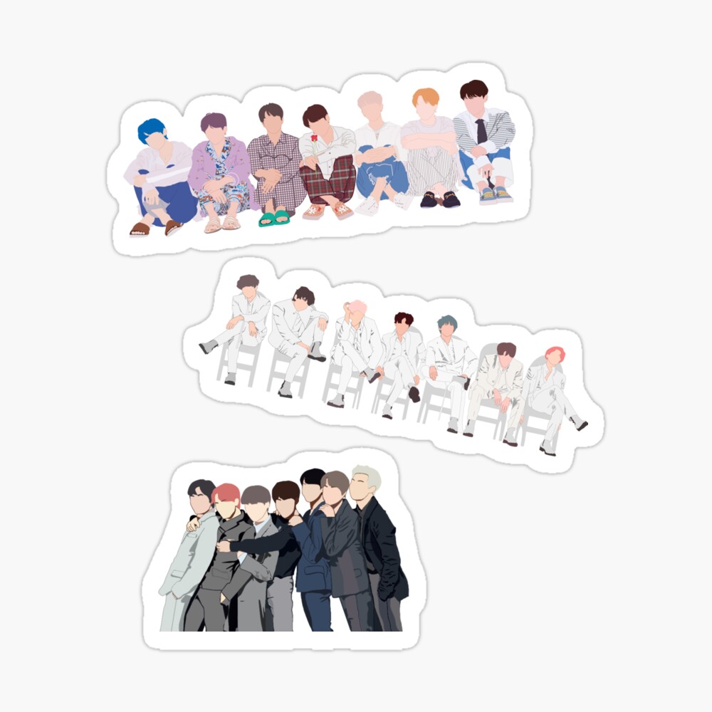BTS Map of the soul stickers set Sticker for Sale by NoonaStudio