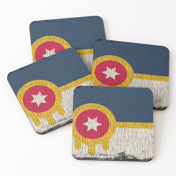 Item preview, Tulsa Flag Oklahoma Grunge Vintage designed and sold by FanaticTee.