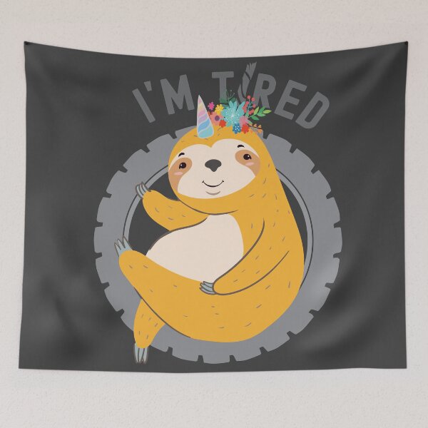 Item preview, cute i'm tired sloth unicorn lazy motor tire shirt   designed and sold by rangrafx.