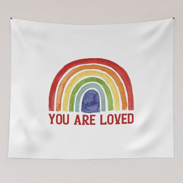 Item preview, You Are Loved Watercolor Rainbow #4 designed and sold by SalahBlt.