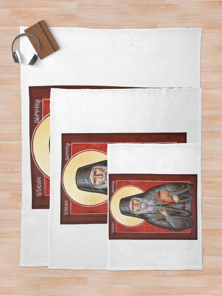 Alternate view of St Porphyrios Throw Blanket