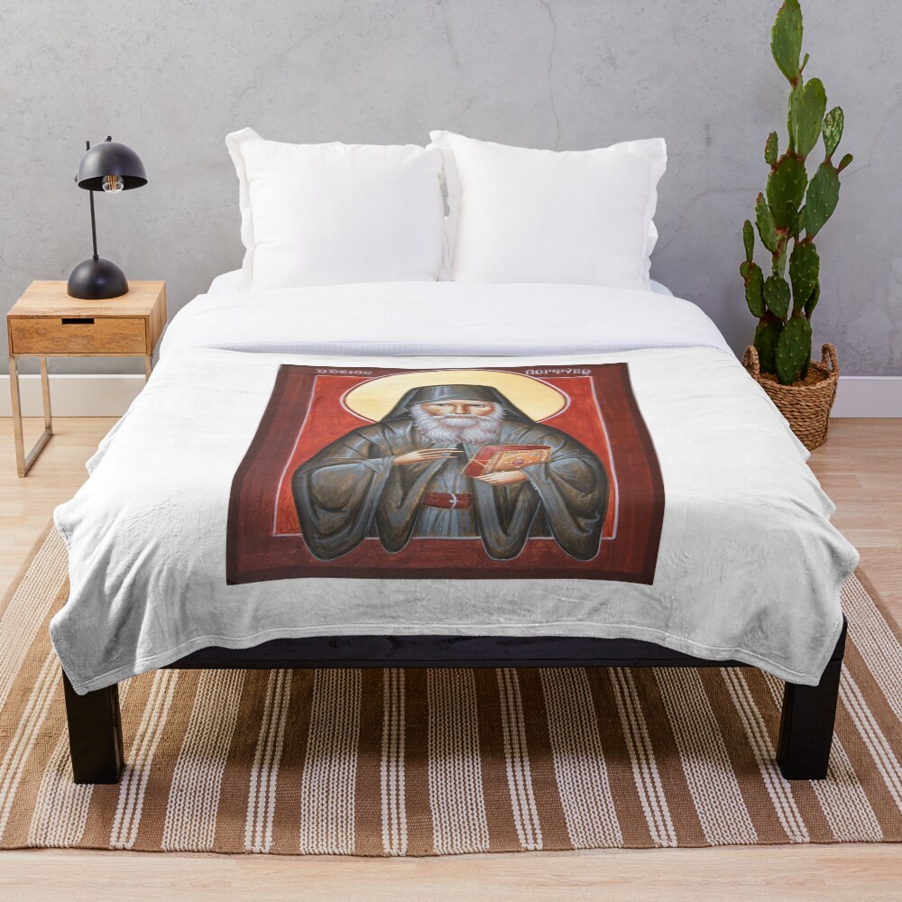 St Porphyrios Throw Blanket