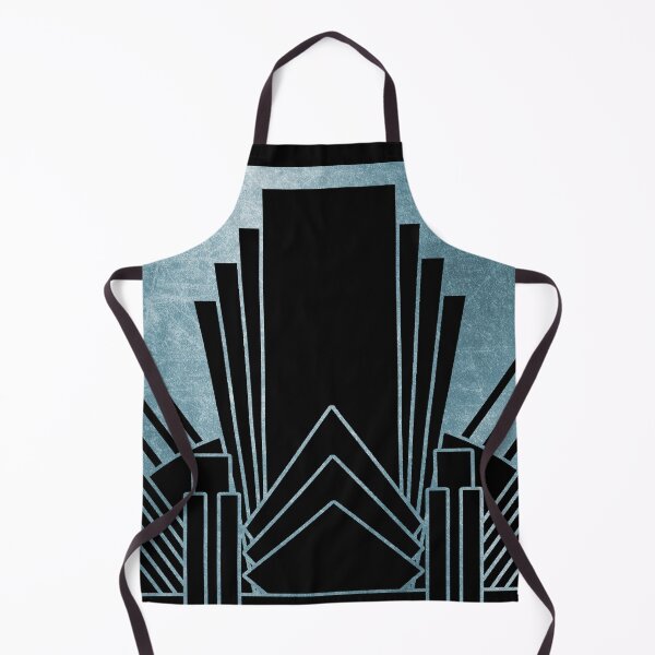 Item preview, Teal blue art deco design designed and sold by peggieprints.