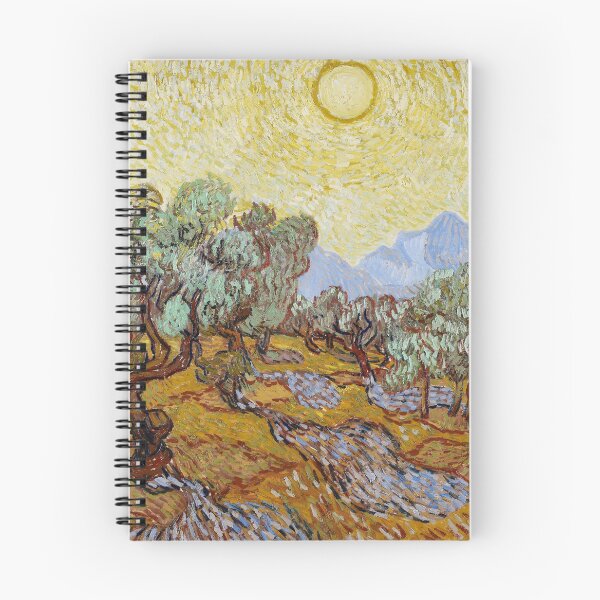 Item preview, Olivos con un cielo amarillo y sol - Vincent van Gogh designed and sold by TemporaryArt.
