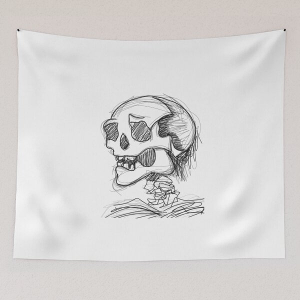Item preview, Skeleton Bust Sketch designed and sold by coraleed12321.